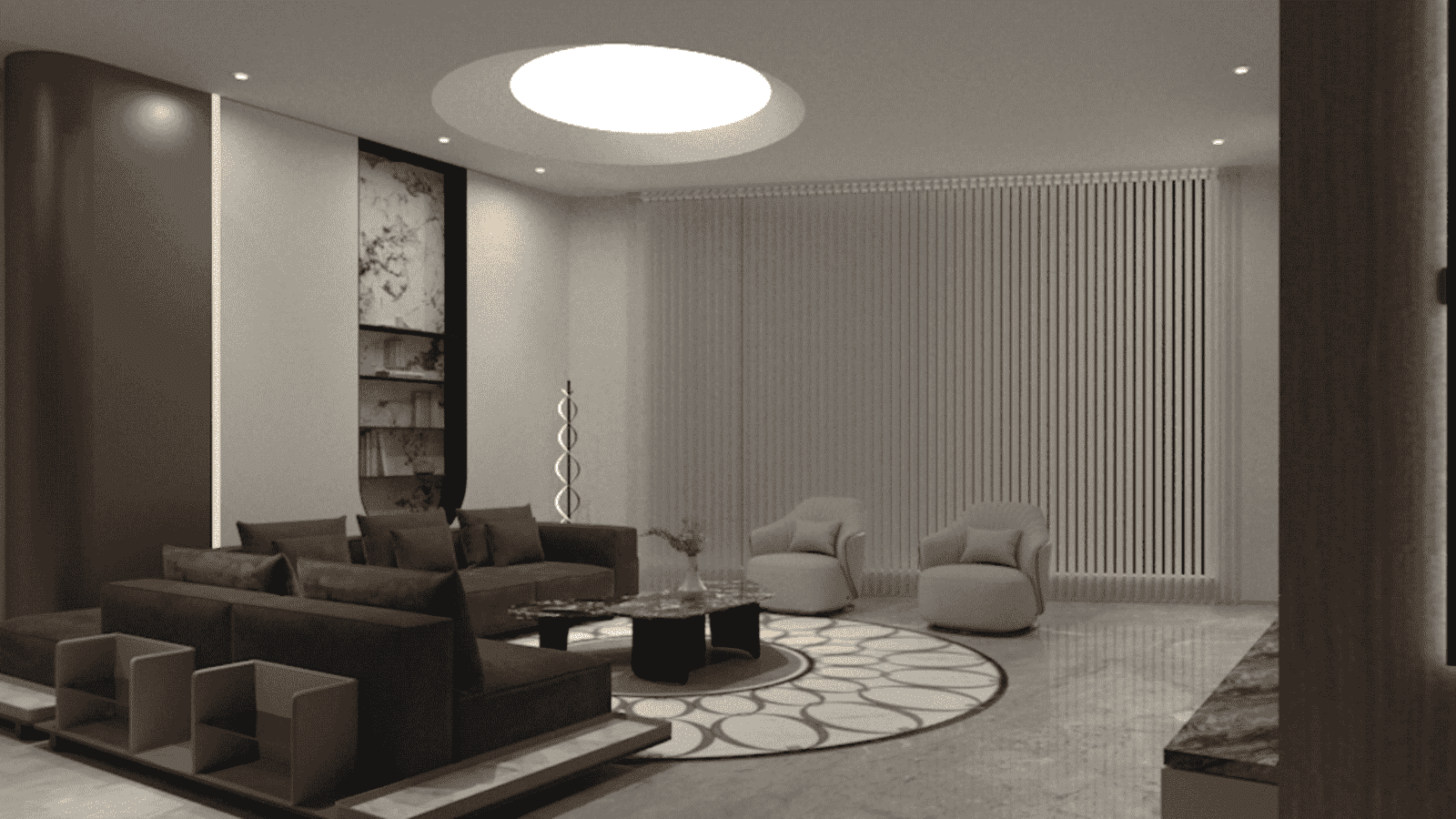 Showroom 3D vs Real-life Light Luxury Furniture Living Room